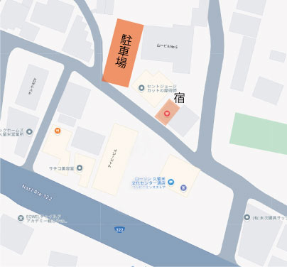宿いしい専用駐車場地図