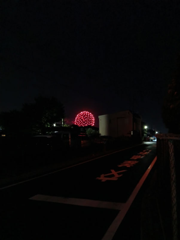 宿いしい祇園駐車場からの花火